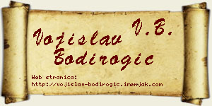 Vojislav Bodirogić vizit kartica